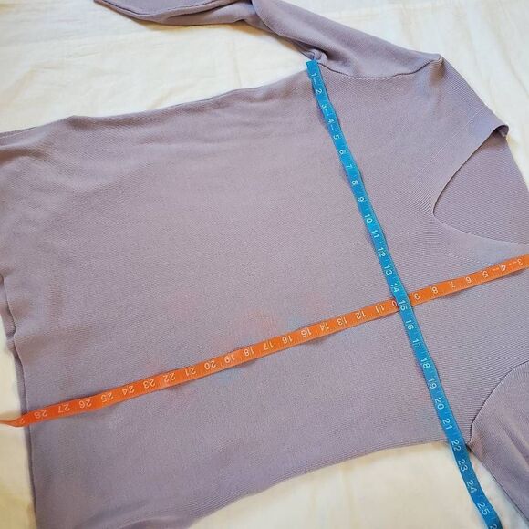 St. Michael Marks Spencer Lilac Vneck tunic sweater L - Picture 3 of 9